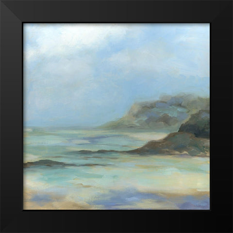 Calm Seas Black Modern Wood Framed Art Print by Keusder, Danusia
