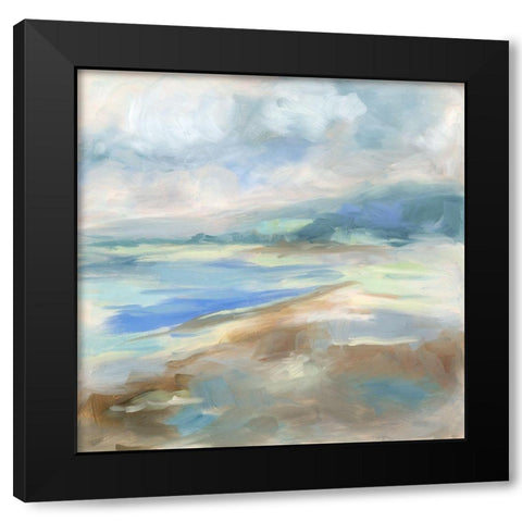 Ocean Breeze Black Modern Wood Framed Art Print with Double Matting by Keusder, Danusia
