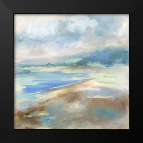 Ocean Breeze Black Modern Wood Framed Art Print by Keusder, Danusia