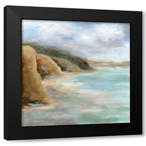 Morning Sun Black Modern Wood Framed Art Print with Double Matting by Keusder, Danusia