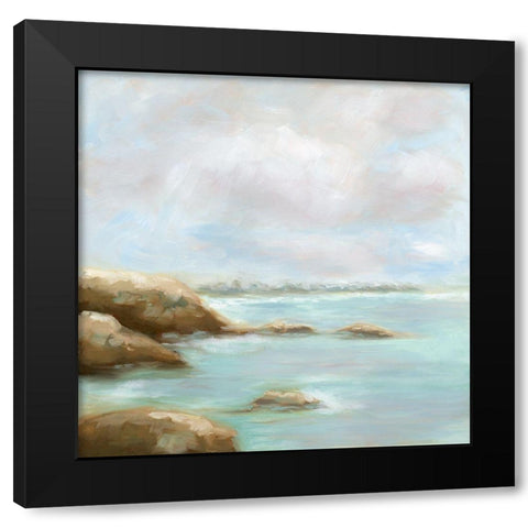 Summer Is Here Black Modern Wood Framed Art Print by Keusder, Danusia