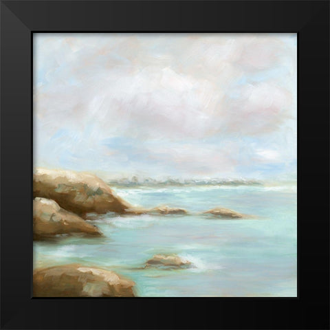 Summer Is Here Black Modern Wood Framed Art Print by Keusder, Danusia