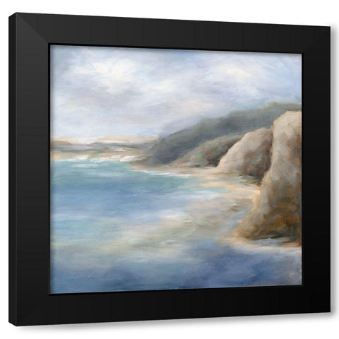 Water Chill Black Modern Wood Framed Art Print by Keusder, Danusia