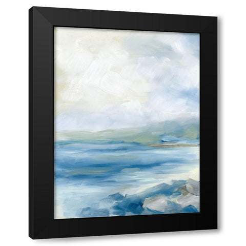 Rocky Shoreline Black Modern Wood Framed Art Print by Keusder, Danusia