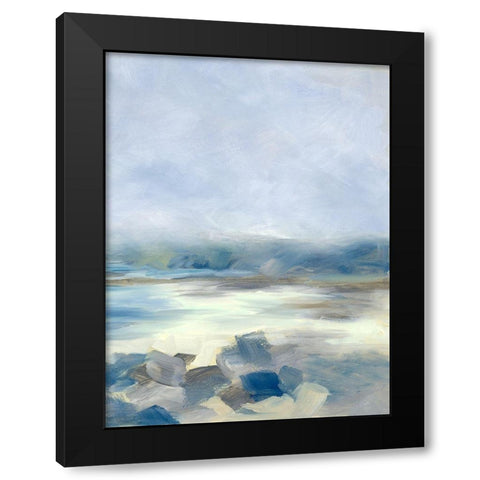 Foggy Shores Black Modern Wood Framed Art Print with Double Matting by Keusder, Danusia