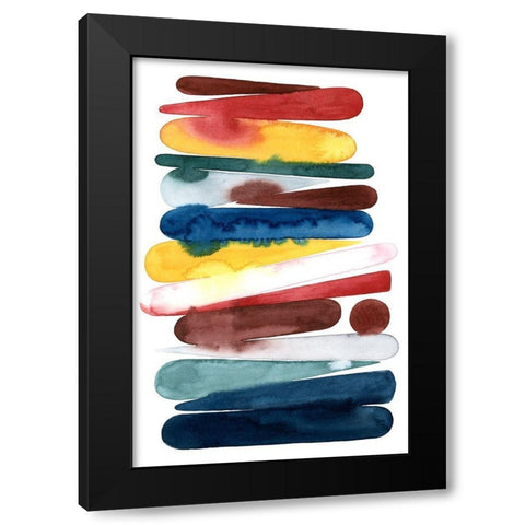 Rainbow Strata I Black Modern Wood Framed Art Print by Popp, Grace