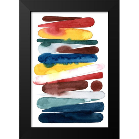 Rainbow Strata I Black Modern Wood Framed Art Print by Popp, Grace