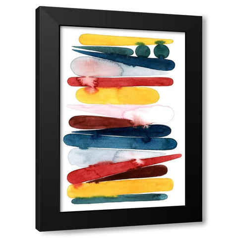 Rainbow Strata II Black Modern Wood Framed Art Print by Popp, Grace