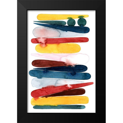 Rainbow Strata II Black Modern Wood Framed Art Print by Popp, Grace