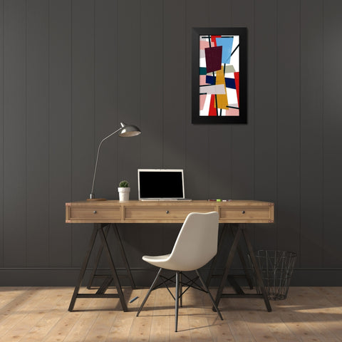 Polygon Mobile I Black Modern Wood Framed Art Print by Vess, June Erica