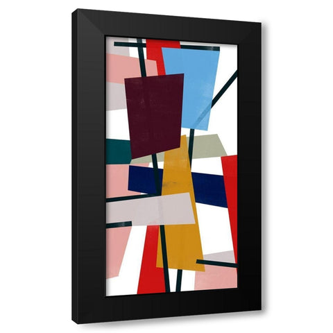 Polygon Mobile I Black Modern Wood Framed Art Print with Double Matting by Vess, June Erica