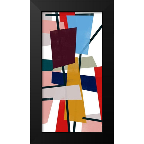 Polygon Mobile I Black Modern Wood Framed Art Print by Vess, June Erica
