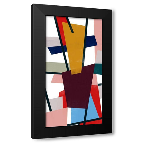 Polygon Mobile II Black Modern Wood Framed Art Print with Double Matting by Vess, June Erica