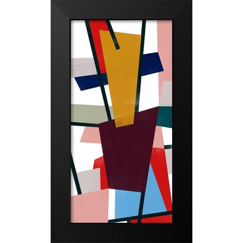 Polygon Mobile II Black Modern Wood Framed Art Print by Vess, June Erica