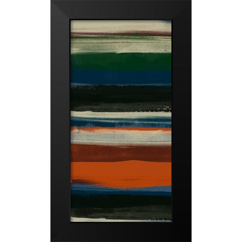 Lodge Strata III Black Modern Wood Framed Art Print by Vess, June Erica