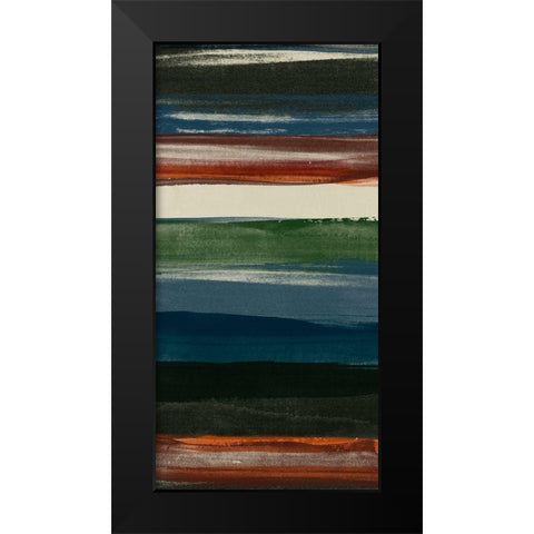 Lodge Strata IV Black Modern Wood Framed Art Print by Vess, June Erica