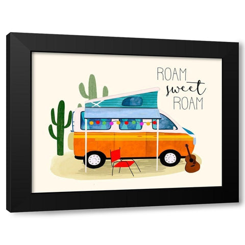 Roam Sweet Roam II Black Modern Wood Framed Art Print with Double Matting by Borges, Victoria
