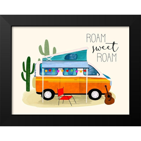 Roam Sweet Roam II Black Modern Wood Framed Art Print by Borges, Victoria