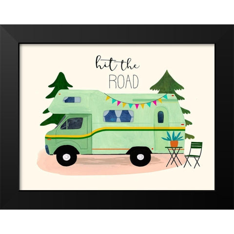 Roam Sweet Roam IV Black Modern Wood Framed Art Print by Borges, Victoria