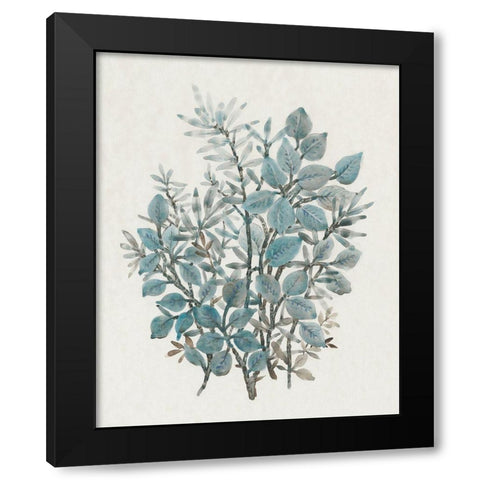 Leaf Arrangement I Black Modern Wood Framed Art Print with Double Matting by OToole, Tim