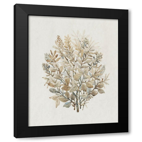 Leaf Arrangement II Black Modern Wood Framed Art Print by OToole, Tim