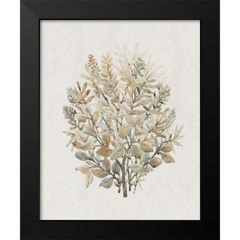 Leaf Arrangement II Black Modern Wood Framed Art Print by OToole, Tim