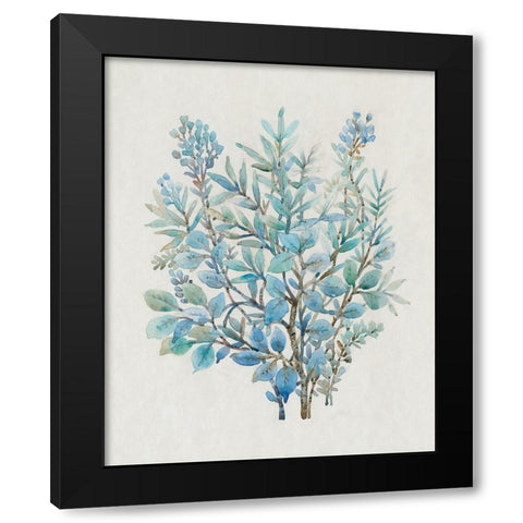 Leaf Arrangement III Black Modern Wood Framed Art Print by OToole, Tim