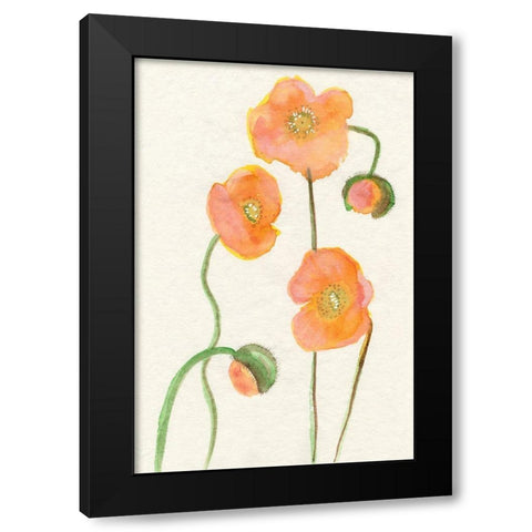 Petite Fleur III Black Modern Wood Framed Art Print with Double Matting by Ludwig, Alicia