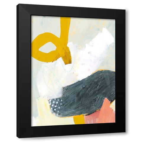 Seismic II Black Modern Wood Framed Art Print by Borges, Victoria