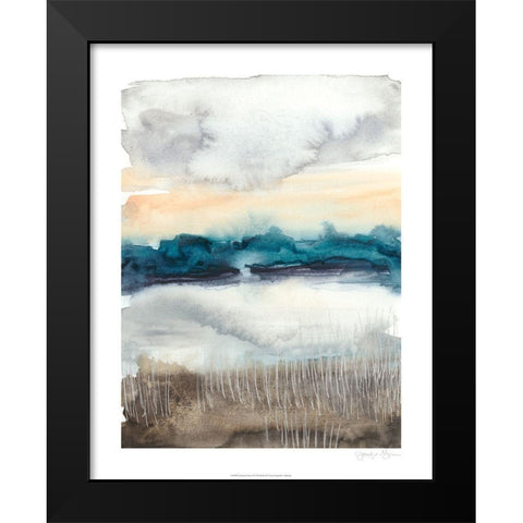 Lakeview Sunset II Black Modern Wood Framed Art Print by Goldberger, Jennifer