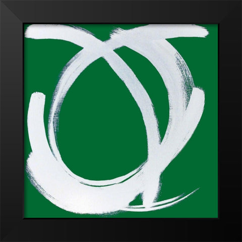 Custom Intersection in Deep Green I Black Modern Wood Framed Art Print by Jerry, Alison
