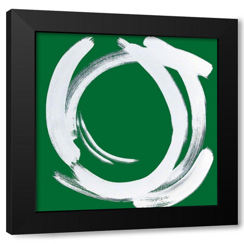 Custom Intersection in Deep Green II Black Modern Wood Framed Art Print by Jerry, Alison