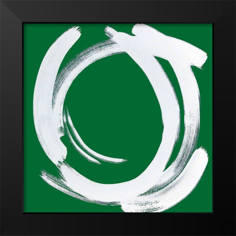Custom Intersection in Deep Green II Black Modern Wood Framed Art Print by Jerry, Alison