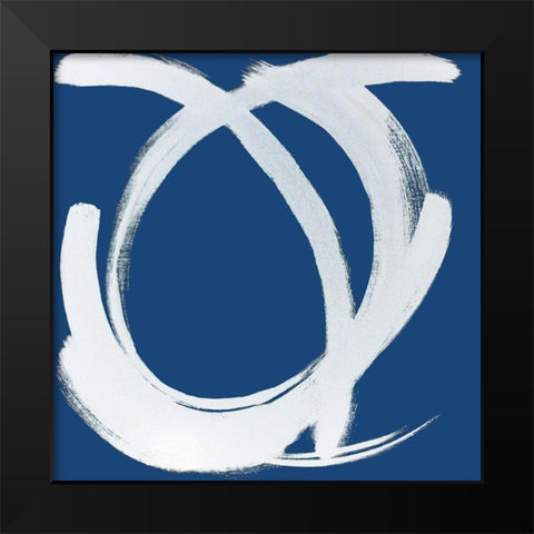 Custom Intersection in Indigo I Black Modern Wood Framed Art Print by Jerry, Alison