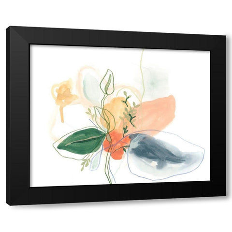 Abstracted Bouquet I Black Modern Wood Framed Art Print by Vess, June Erica