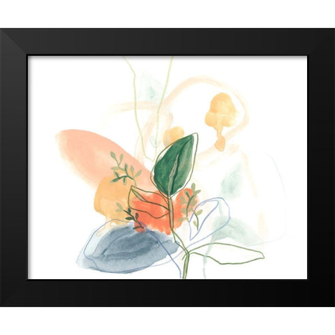 Abstracted Bouquet II Black Modern Wood Framed Art Print by Vess, June Erica