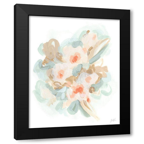 Bouquet Illusion I Black Modern Wood Framed Art Print by Vess, June Erica