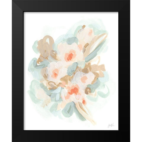 Bouquet Illusion I Black Modern Wood Framed Art Print by Vess, June Erica