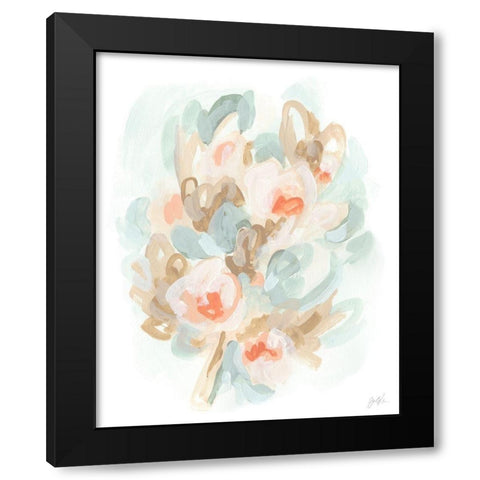 Bouquet Illusion II Black Modern Wood Framed Art Print with Double Matting by Vess, June Erica