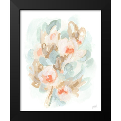 Bouquet Illusion II Black Modern Wood Framed Art Print by Vess, June Erica