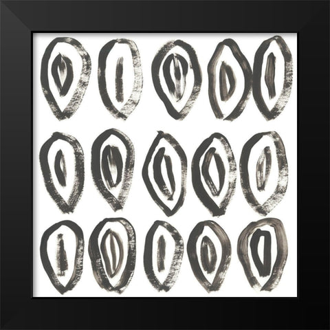 Mixed Signals II Black Modern Wood Framed Art Print by Vess, June Erica