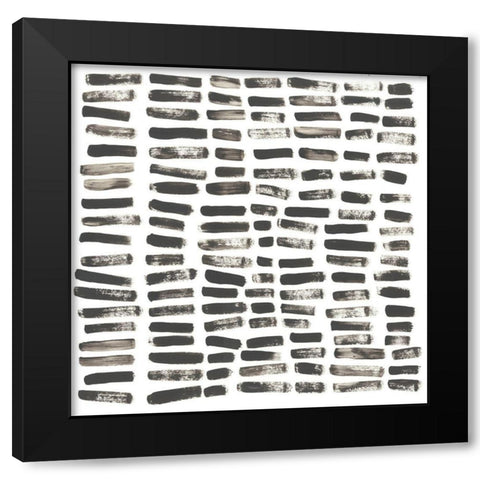 Mixed Signals III Black Modern Wood Framed Art Print by Vess, June Erica