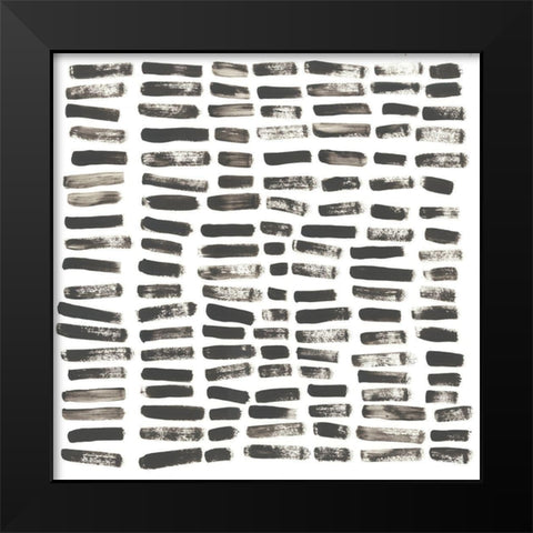 Mixed Signals III Black Modern Wood Framed Art Print by Vess, June Erica