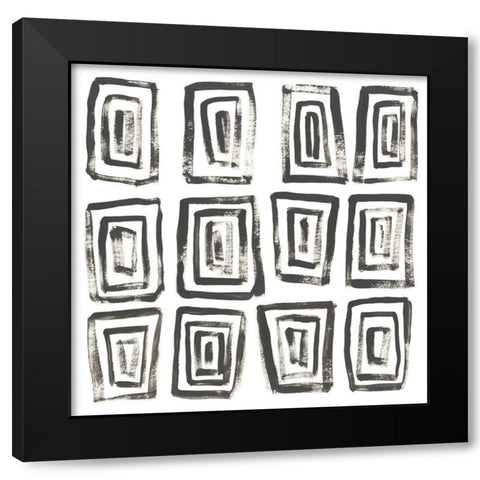 Mixed Signals IV Black Modern Wood Framed Art Print by Vess, June Erica