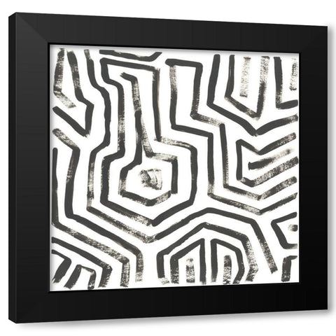 Mixed Signals V Black Modern Wood Framed Art Print with Double Matting by Vess, June Erica