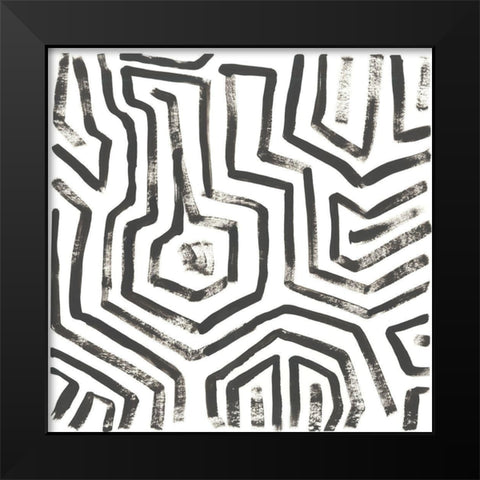 Mixed Signals V Black Modern Wood Framed Art Print by Vess, June Erica