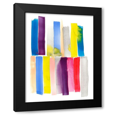 Lined Up I Black Modern Wood Framed Art Print by Goldberger, Jennifer