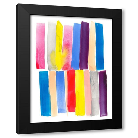 Lined Up II Black Modern Wood Framed Art Print by Goldberger, Jennifer