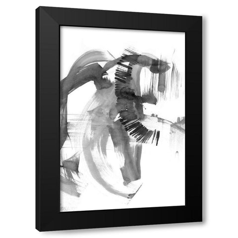 Ebony Zag II Black Modern Wood Framed Art Print by Goldberger, Jennifer