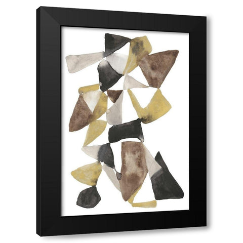 Mod in Neutrals I Black Modern Wood Framed Art Print by Goldberger, Jennifer